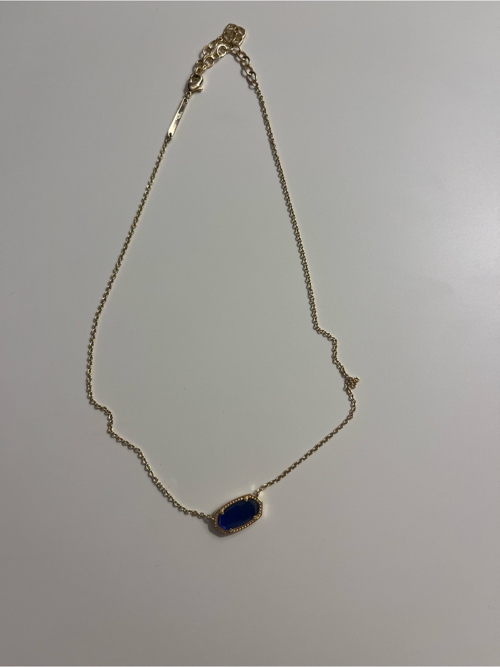 Kendra Scott Gold blue pendant necklace